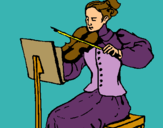 Dibujo Dama violinista pintado por tibo