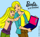 Dibujo El nuevo portátil de Barbie pintado por eliana456