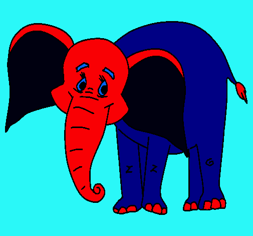 Elefante feliz