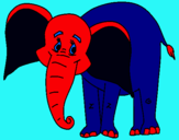 Dibujo Elefante feliz pintado por robrebelmo