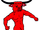 Dibujo Cabeza de búfalo pintado por lococo