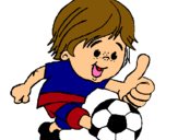Dibujo Chico jugando a fútbol pintado por 54647618945o