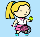 Dibujo Chica tenista pintado por Tenis