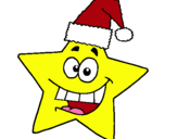 Dibujo estrella de navidad pintado por estrellavera