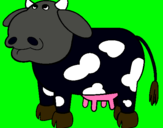 Dibujo Vaca pensativa pintado por jordii