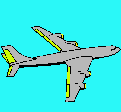 Dibujo Avión pintado por dominique1
