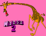 Dibujo Madagascar 2 Melman 2 pintado por caritooo