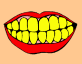 Dibujo Boca y dientes pintado por walawuv