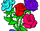 Dibujo Ramo de rosas pintado por fghjgfk47687