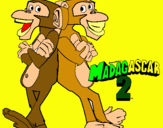 Dibujo Madagascar 2 Manson y Phil 2 pintado por fryda