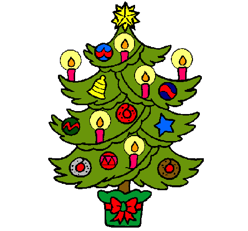 Árbol de navidad con velas