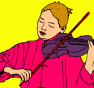 Dibujo Violinista pintado por biolina