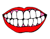 Dibujo Boca y dientes pintado por MarielaFC