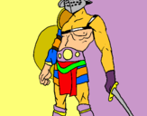 Dibujo Gladiador pintado por dibujop