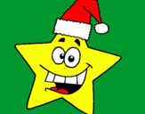 Dibujo estrella de navidad pintado por Estrillita