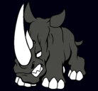 Dibujo Rinoceronte II pintado por flink