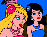 Dibujo Barbie y su amiga pintado por esperanzas