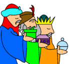 Dibujo Los Reyes Magos 3 pintado por irati