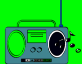 Dibujo Radio cassette 2 pintado por nano-balo