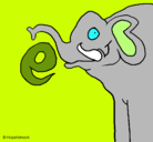 Dibujo Elefante pintado por hrrr