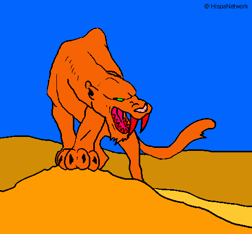 Dibujo Tigre con afilados colmillos pintado por carlospign