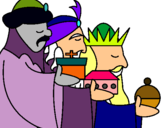 Dibujo Los Reyes Magos 3 pintado por yolia