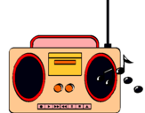 Dibujo Radio cassette 2 pintado por juliech