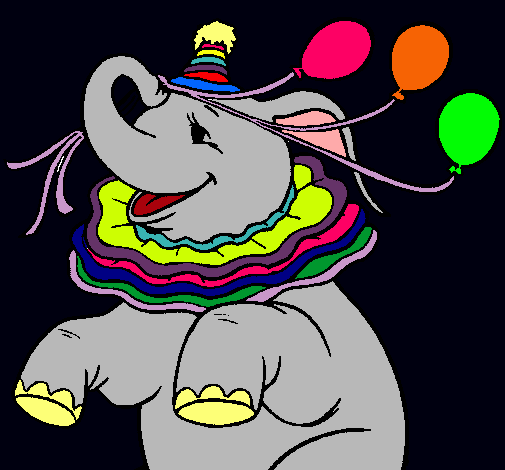 Elefante con 3 globos