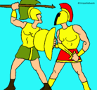 Dibujo Lucha de gladiadores pintado por hugo3478659