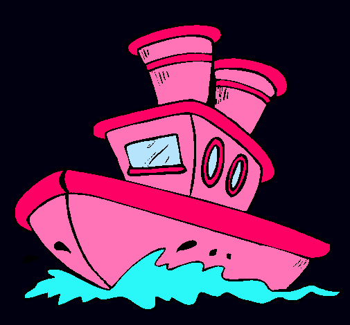 Dibujo Barco en el mar pintado por cherli