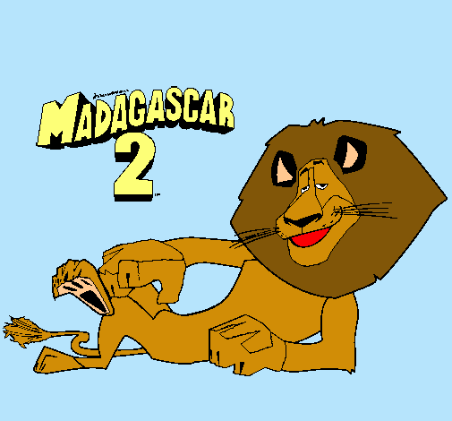 Dibujo Madagascar 2 Alex pintado por Hugogarcia