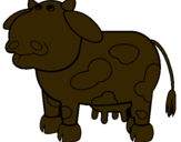 Dibujo Vaca pensativa pintado por erri