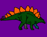 Dibujo Stegosaurus pintado por Rauly