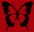 Dibujo Mariposa con alas negras pintado por sheja