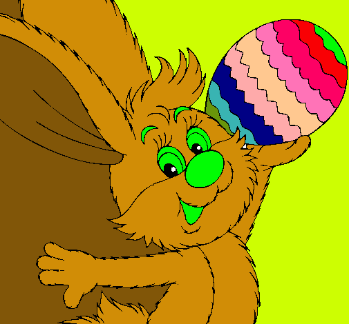 Dibujo Conejo y huevo de pascua II pintado por edwinsit