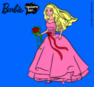 Dibujo Barbie vestida de novia pintado por edit