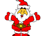 Dibujo Papa Noel feliz pintado por internet