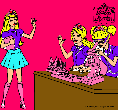 Dibujo Barbie en el laboratio pintado por CORAIMA_DI