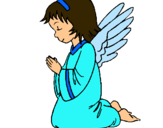 Dibujo Ángel orando pintado por claudeen