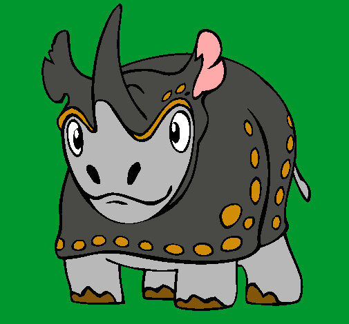 Dibujo Rinoceronte pintado por carlospign
