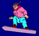 Dibujo Snowboard pintado por jolop   