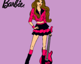 Dibujo Barbie rockera pintado por sipti