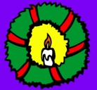 Dibujo Corona de navidad II pintado por l77o