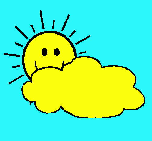 Dibujo Sol y nube pintado por Lhaturrita