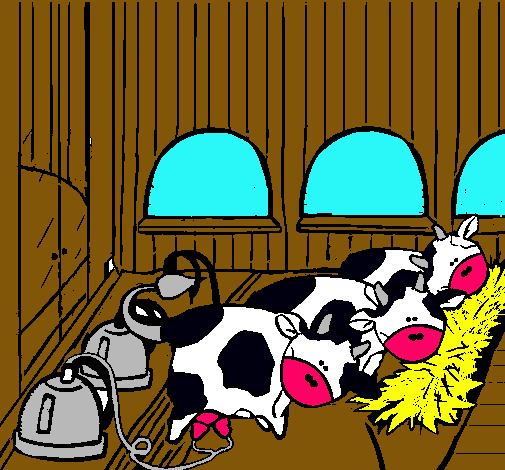 Vacas en el establo