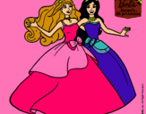 Dibujo Barbie y su amiga súper felices pintado por Realmadrid