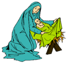 Dibujo Nacimiento del niño Jesús pintado por lalalalalala