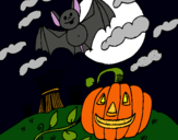 Dibujo Paisaje de Halloween pintado por JINULTS