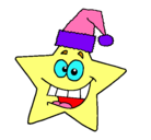 Dibujo estrella de navidad pintado por aurora6