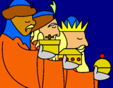Dibujo Los Reyes Magos 3 pintado por zakira